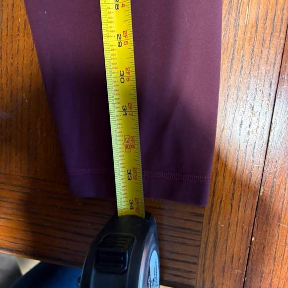 Lululemon Athletica Peloton Maroon Leggings with Multicolor Logo LIKE NEW - Picture 6 of 7